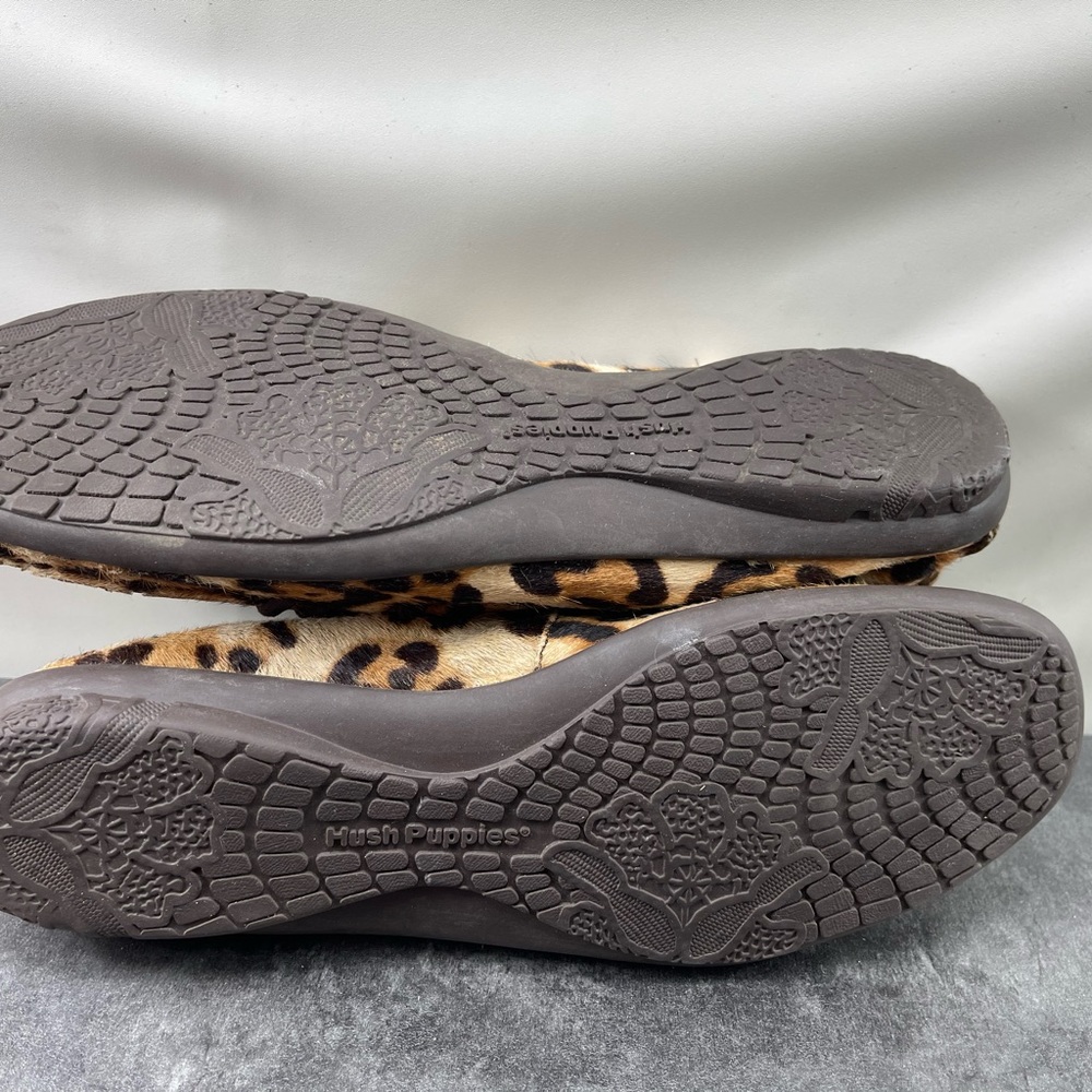 Hush Puppies Ceil Women’s Shoes Brown 11 M Cheetah Print Fur Ballet Flat Loafers - Picture 8 of 16